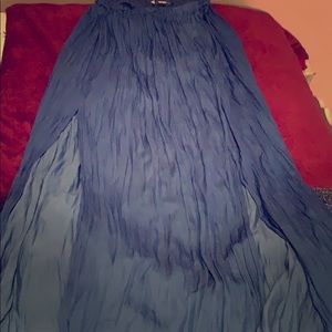 Blue maxi skirt